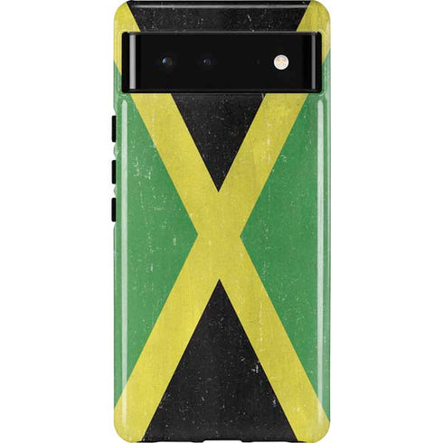 Jamaica Flag Distressed Pixel Cases